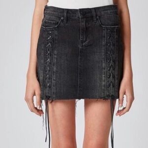 🥑5/$25 BlankNYC Black Denim Tie-Up Skirt NWT 31